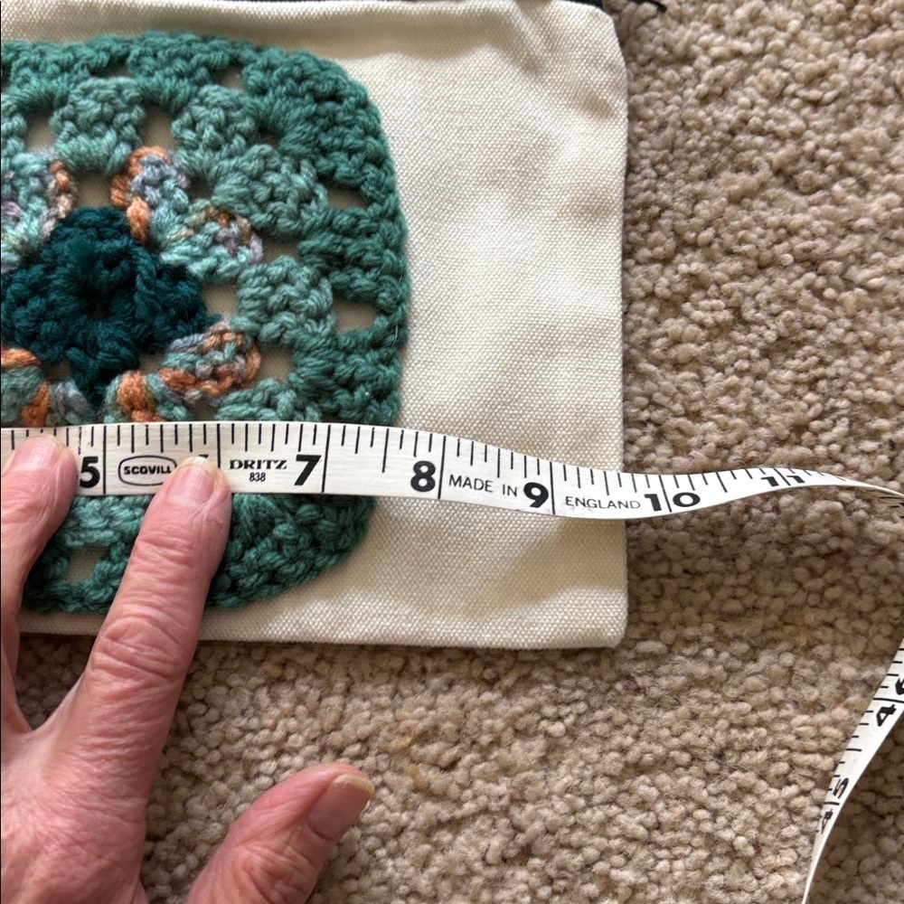 Handcrafted Crochet Accent Cosmetic Bag - Picture 3 of 4